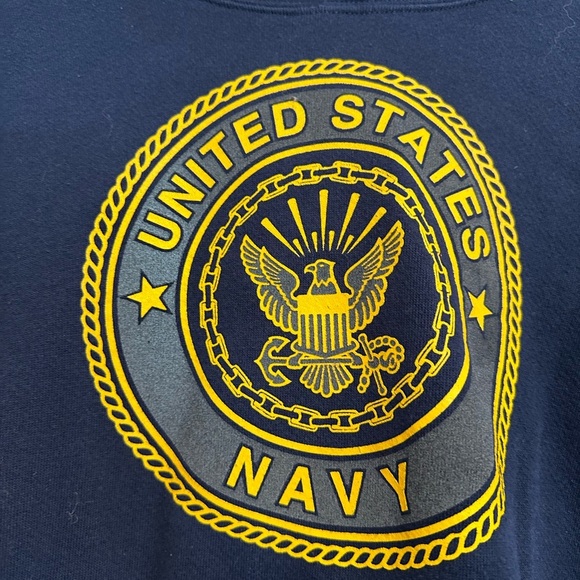 Vintage 90’s Reflective size: large. US Navy Hoodie Logo Sweatshirt. - Picture 7 of 12